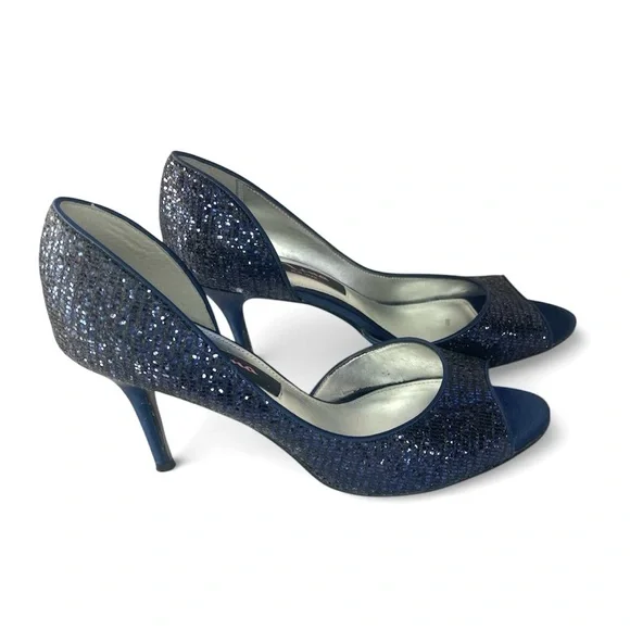 Nina Glittering Blue Heels - Picture 4 of 5